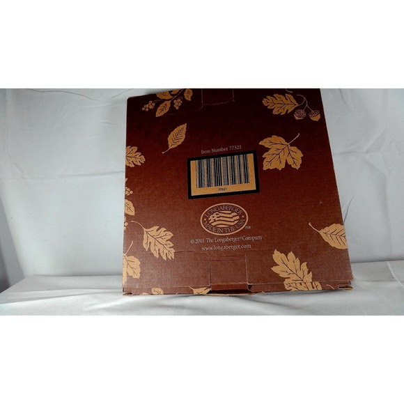 Longaberger Falling Leaves Metal Plate 8" Pewter Color, New In Box (2001) - Picture 7 of 8